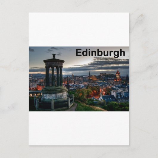 Schotland Edinburgh skyline (St.K.) Briefkaart (Voorkant)