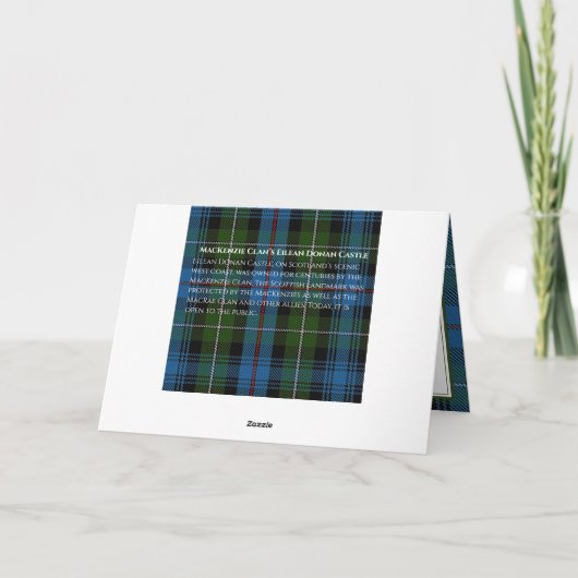 Schotland Eilean Donan Kasteel - MacKenzie Clan ka Kaart (Achterkant)
