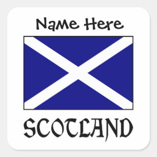 Schotland en Schotse Vlag Persoonlijke Vierkant Vierkante Sticker