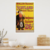 Schotland, Engeland, Spoorweg Poster (Keuken)