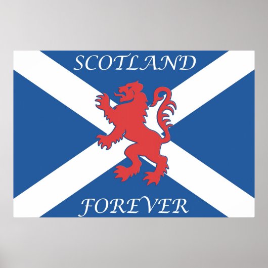 Schotland Forever Lion Rampant Flag Poster (Voorkant)