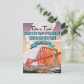 Schotland Fourth Bridge Reisposter. Briefkaart (Staand voorkant)