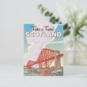 Schotland Fourth Bridge Reisposter. Briefkaart (Staand voorkant)