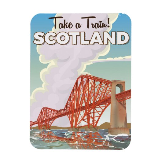 Schotland Fourth Bridge Reisposter. Magneet (Verticaal)