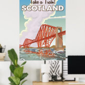 Schotland Fourth Bridge Reisposter. Poster (Thuiskantoor)