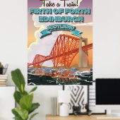 Schotland Fourth Bridge Reisposter. Poster (Thuiskantoor)