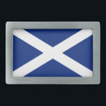 Schotland Gesp<br><div class="desc">Dit ontwerp show de vlag van Schotland, de Schotse saltire, in patriottisch blauw en wit.</div>