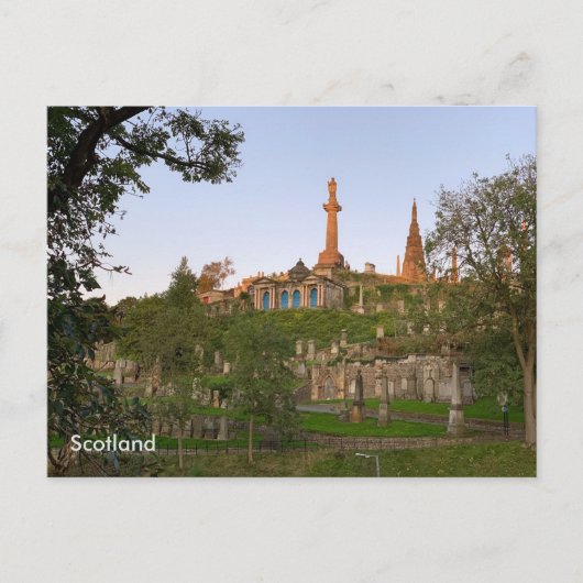 Schotland, Glasgow Necropolis, Glasgow, Schotland Briefkaart (Voorkant)