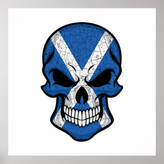 Schotland glimlach schedelvlag poster (Voorkant)