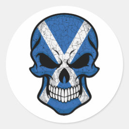Schotland glimlach schedelvlag ronde sticker