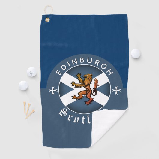 Schotland Golf Handdoek, Edinburgh, Schotse Vlag Golfhanddoek (Insitu)