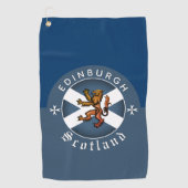 Schotland Golf Handdoek, Edinburgh, Schotse Vlag Golfhanddoek (Voorkant)