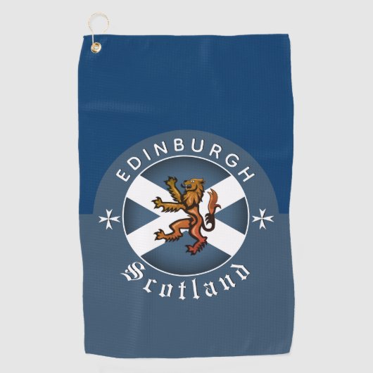 Schotland Golf Handdoek, Edinburgh, Schotse Vlag Golfhanddoek (Voorkant)