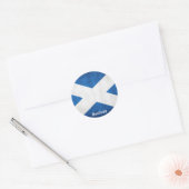 Schotland Grunge Flag Ronde Sticker (Envelop)