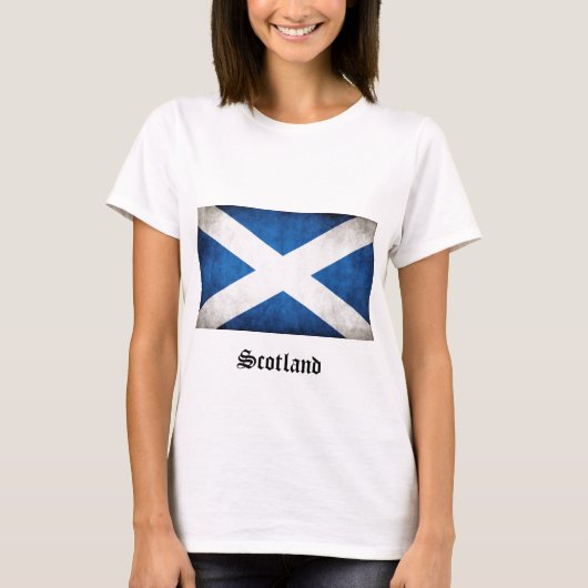 Schotland Grunge Flag T-shirt (Voorkant)