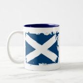 Schotland Grunge Flag Tweekleurige Koffiemok (Links)