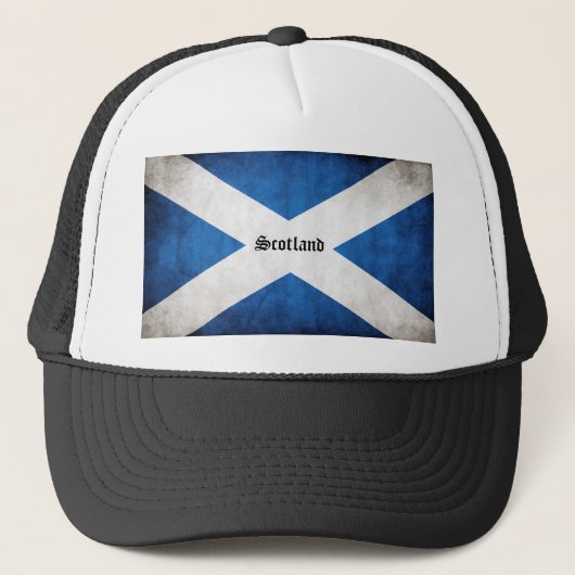 Schotland Grunge Vlag Trucker Pet (Voorkant)