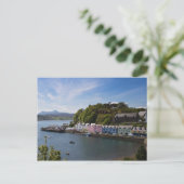 Schotland - haven van Portree briefkaart (Staand voorkant)