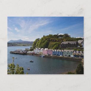 Schotland - haven van Portree briefkaart