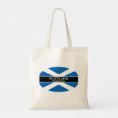 Schotland heeft 843 Blue Saltire White Text Tote Bag (Achterkant)