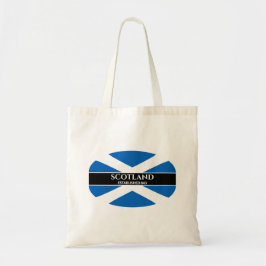 Schotland heeft 843 Blue Saltire White Text Tote Bag