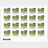 Schotland 'Het is sneller per spoor' Reisposter Vierkante Sticker (Vel)