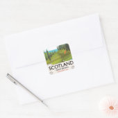 Schotland 'Het is sneller per spoor' Reisposter Vierkante Sticker (Envelop)