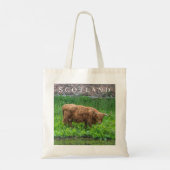 Schotland Highland Koe uitzicht canvas tas (Achterkant)