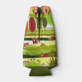 Schotland Highland Koeien in het najaar van het Bo Flesjeskoeler (Achterkant)