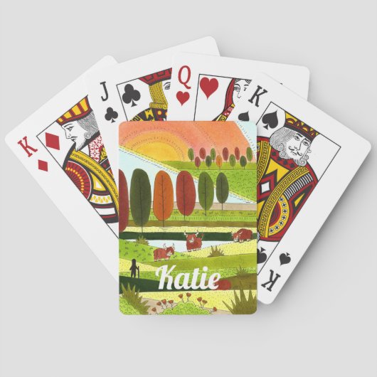 Schotland Highland Koeien in het najaar van het Bo Pokerkaarten (Achterkant)