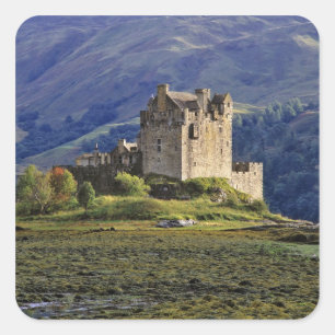 Schotland, Highland, Wester Ross, Eilean Donan 3 Vierkante Sticker
