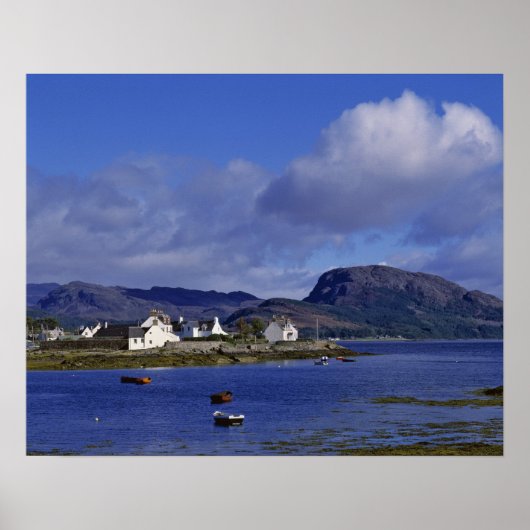 Schotland, Highland, Wester Ross, Plockton. Poster (Voorkant)