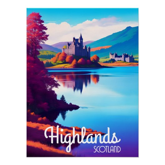Schotland Hoogland Reisposter Perfect Poster (Voorkant)