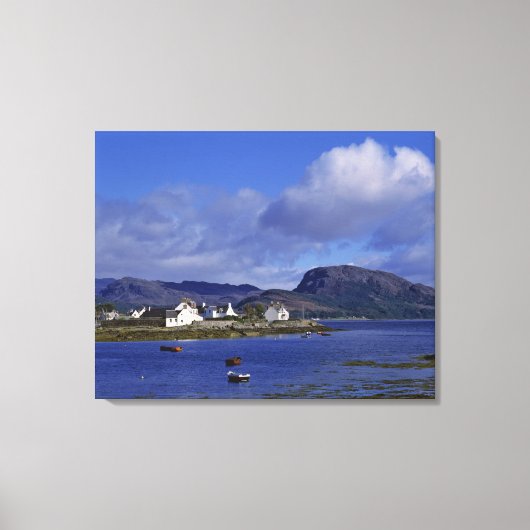Schotland, Hoogland, Wester Ross, Plockton. Canvas Afdruk (Voorkant)