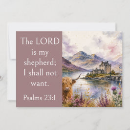 Schotland Hooglanden esthetiek, Psalm 23:1 Bijbel Kaart