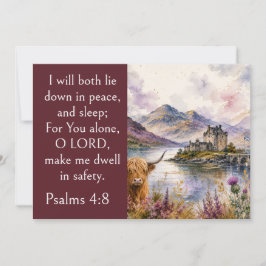 Schotland Hooglanden Esthetiek, Psalm 4:8 Bijbel Kaart