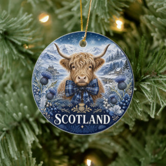 Schotland Hooglandrund Schitterend Aandenken Keramisch Ornament