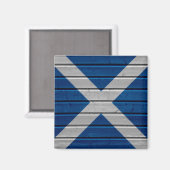 Schotland Houten Plank Textuur Magneet (Voorkant / Achterkant)