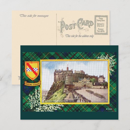  Schotland, Hunting Stewart Edinburgh Briefkaart (Voorkant / Achterkant)
