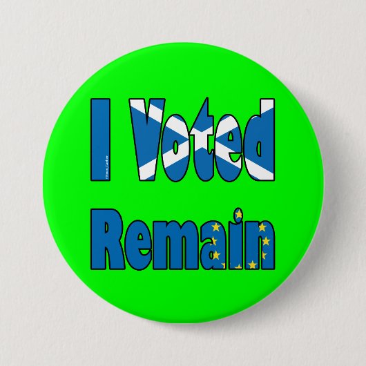 Schotland: "Ik heb gestemd blijf" EU-referendum Ronde Button 7,6 Cm (Voorkant)