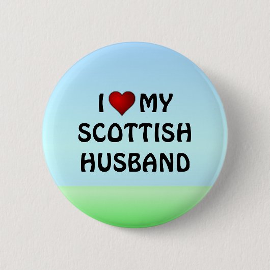 Schotland: IK HOOR VAN MIJN SCOTTISH HUSBAND-knop Ronde Button 5,7 Cm (Voorkant)