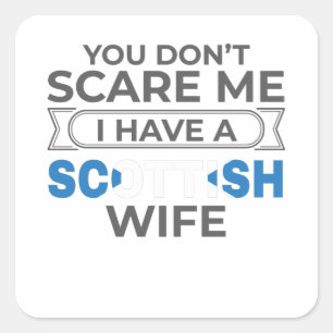 Schotland, je geeft me niet om dat ik een Schotse Vierkante Sticker