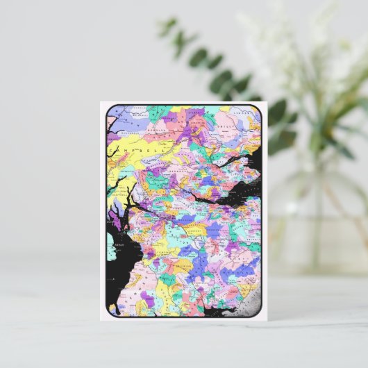 Schotland Kaart Schotse klans Foto (Staand voorkant)