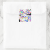 Schotland Kaart Schotse klans Foto Vierkante Sticker (Tas)