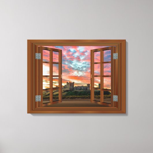 Schotland Kasteel Fab Cool Sunset Canvas Print (Voorkant)