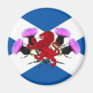 Schotland, klimmende leeuw, distel magneet