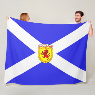Schotland,  Klimmende leeuw,  Oude vlag van Schotl Fleece Deken