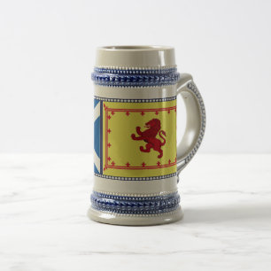 Schotland, Klimmende leeuw, vlag, Sint-Andreasvlag Bierpul