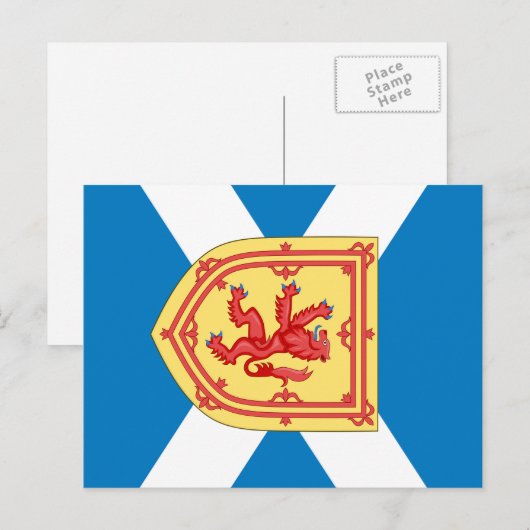 Schotland - Koninklijke Wapens en Vlag Briefkaart (Voorkant / Achterkant)
