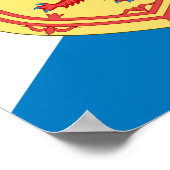 Schotland - Koninklijke Wapens en Vlag Poster (Hoek)